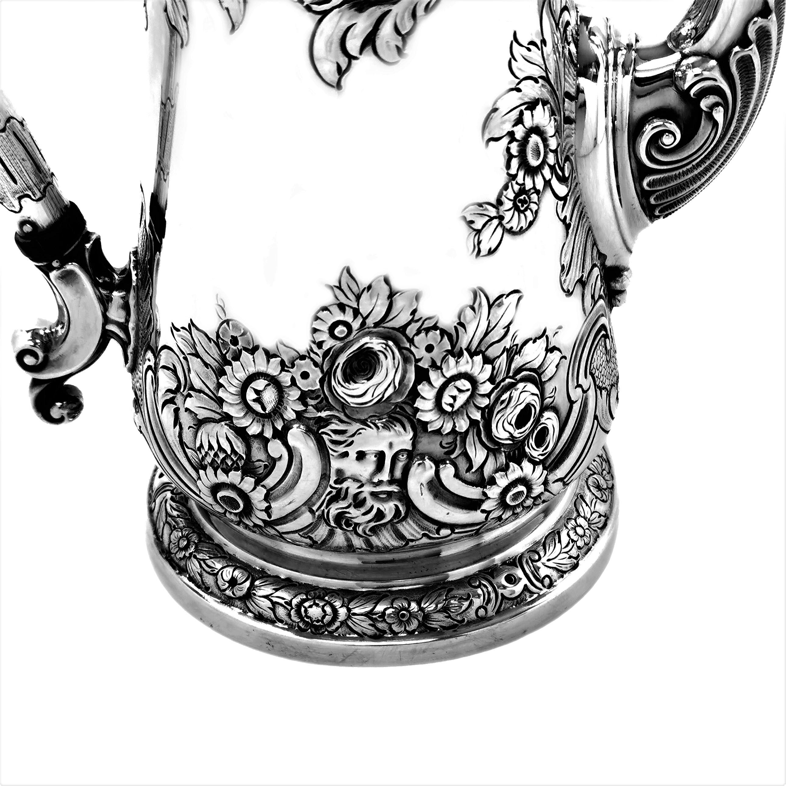 Antique Georgian Sterling Silver Coffee Pot, 1821 For Sale 2