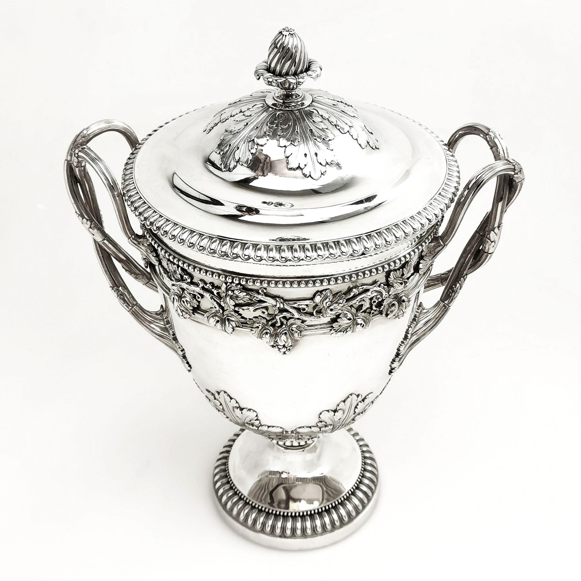 English Antique Georgian Sterling Silver Cup & Cover / Lidded Trophy 1812