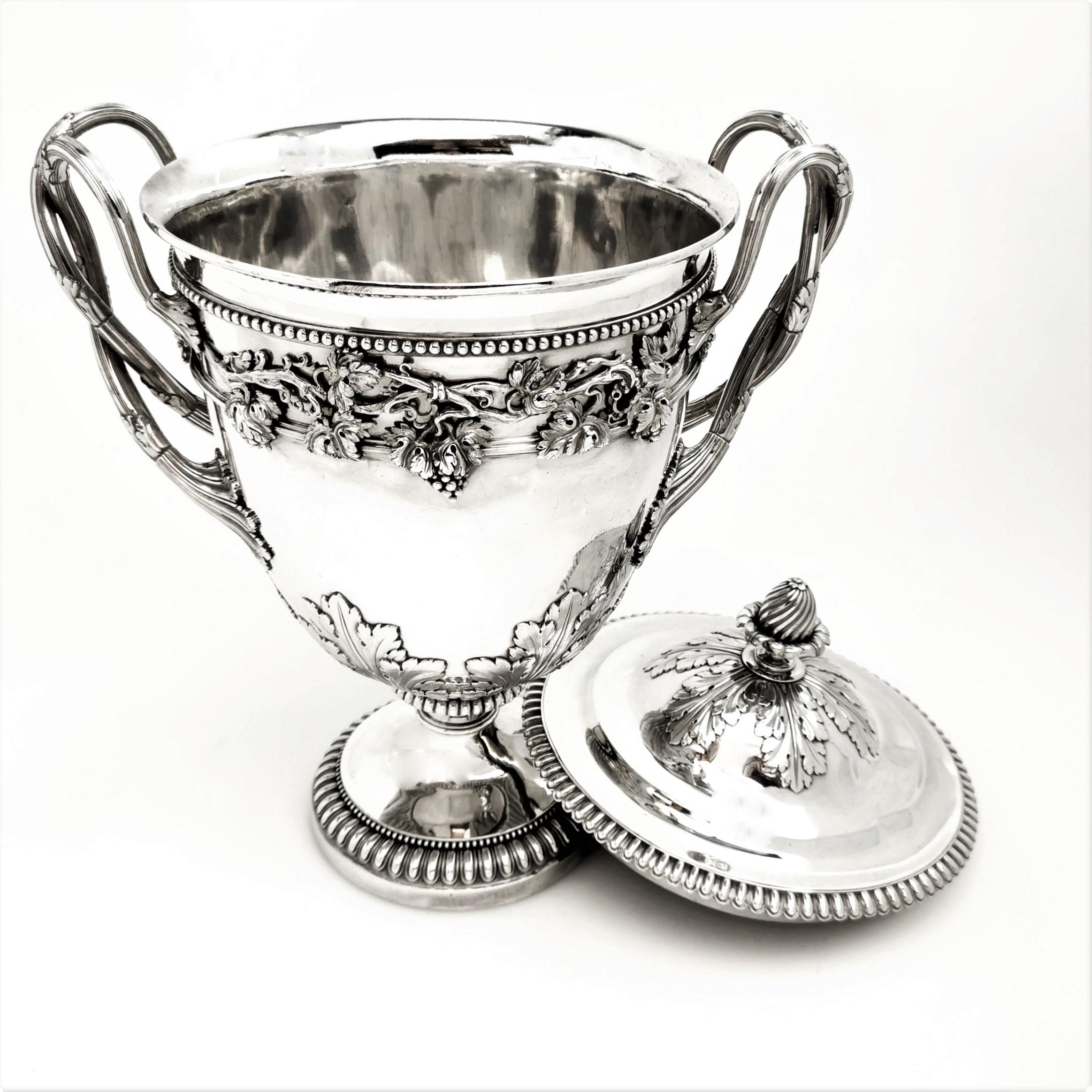 Antique Georgian Sterling Silver Cup & Cover / Lidded Trophy 1812 4
