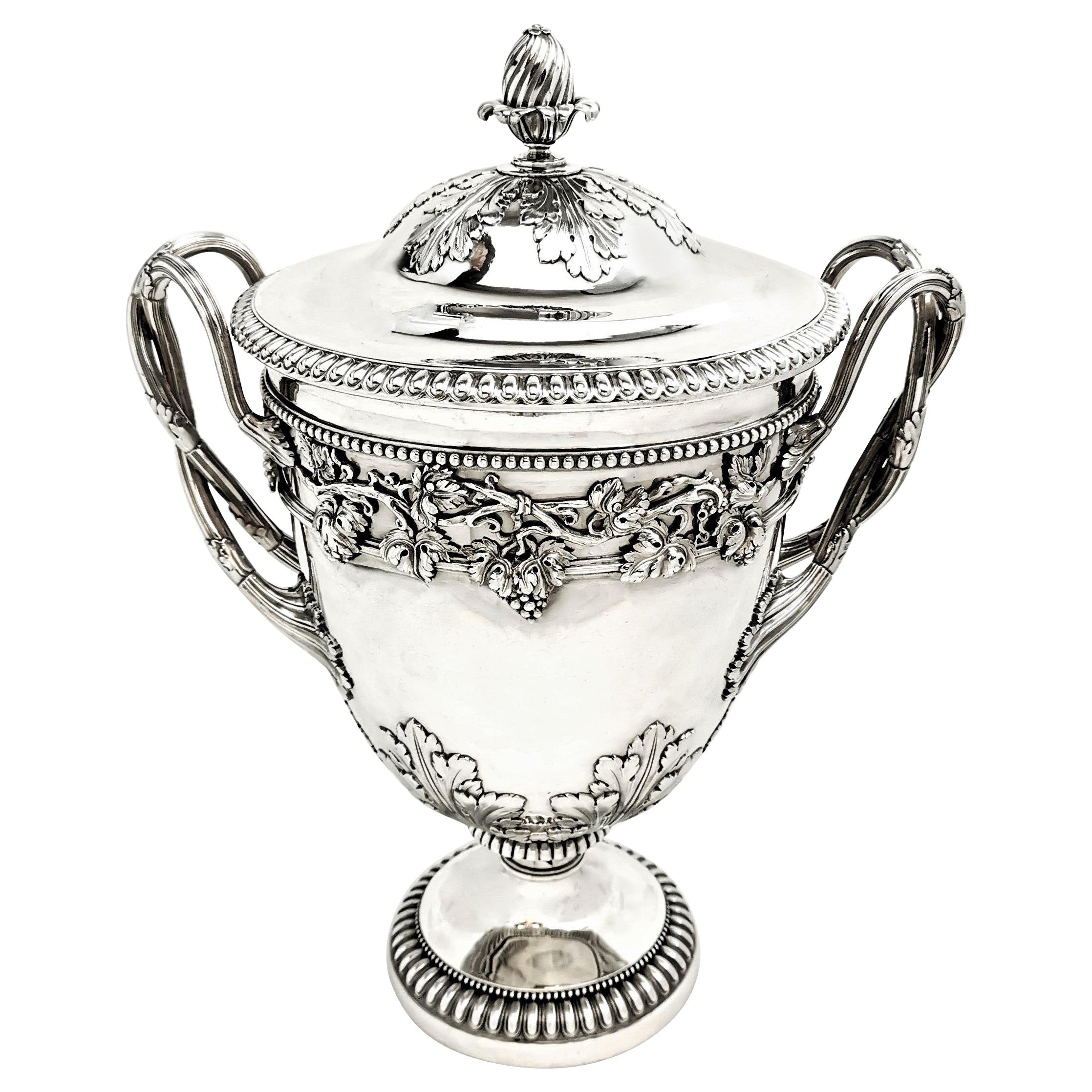 Antique Georgian Sterling Silver Cup & Cover / Lidded Trophy 1812