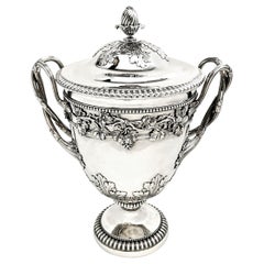 Antique Georgian Sterling Silver Cup & Cover / Lidded Trophy 1812