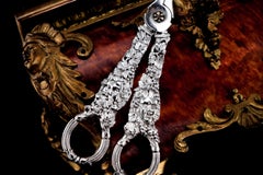 Antique Georgian Sterling Silver Grape Scissors/Shears - c.1830