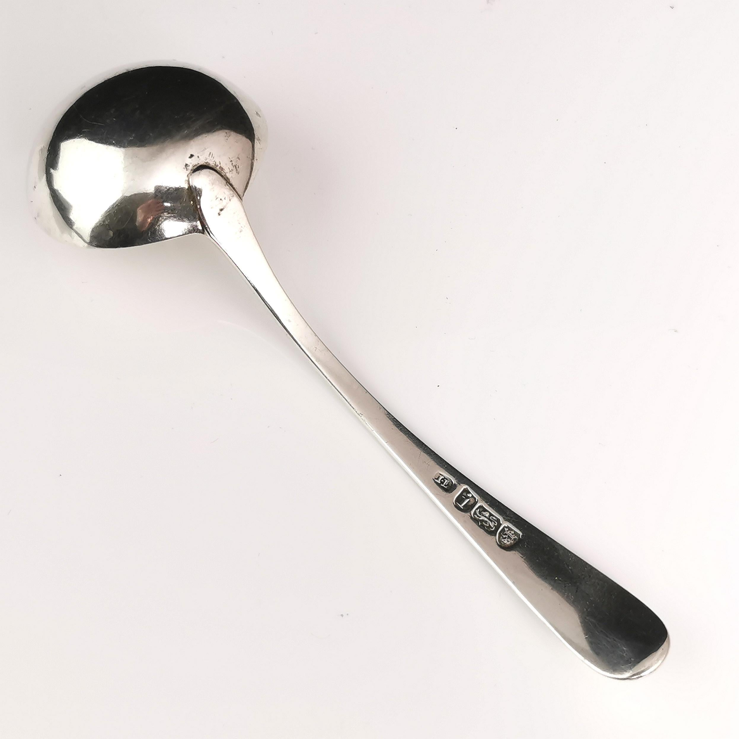 Antique Georgian Sterling Silver Ladle, 18th Century For Sale 2