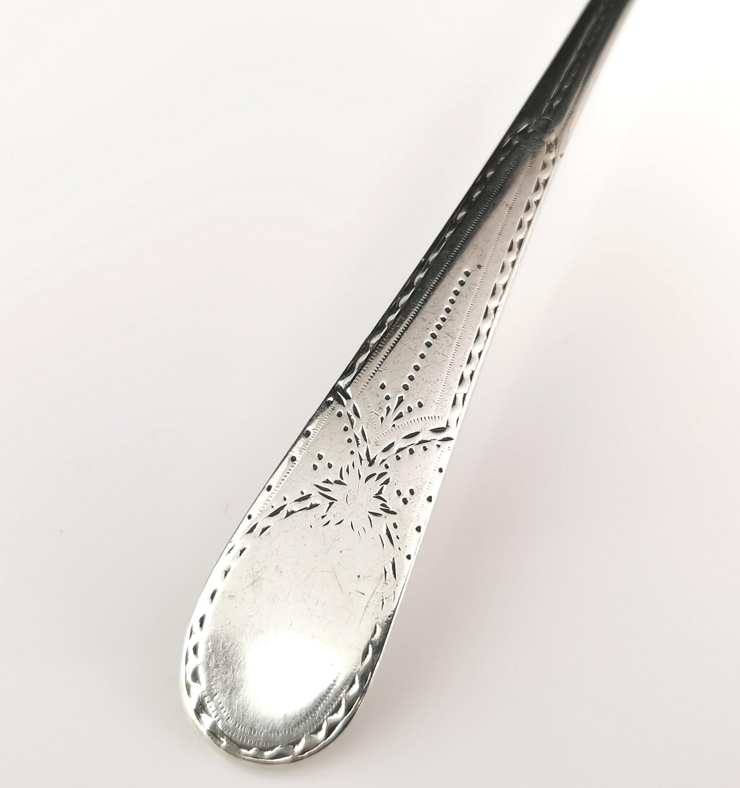 Antique Georgian Sterling Silver Ladle, 18th Century For Sale 3