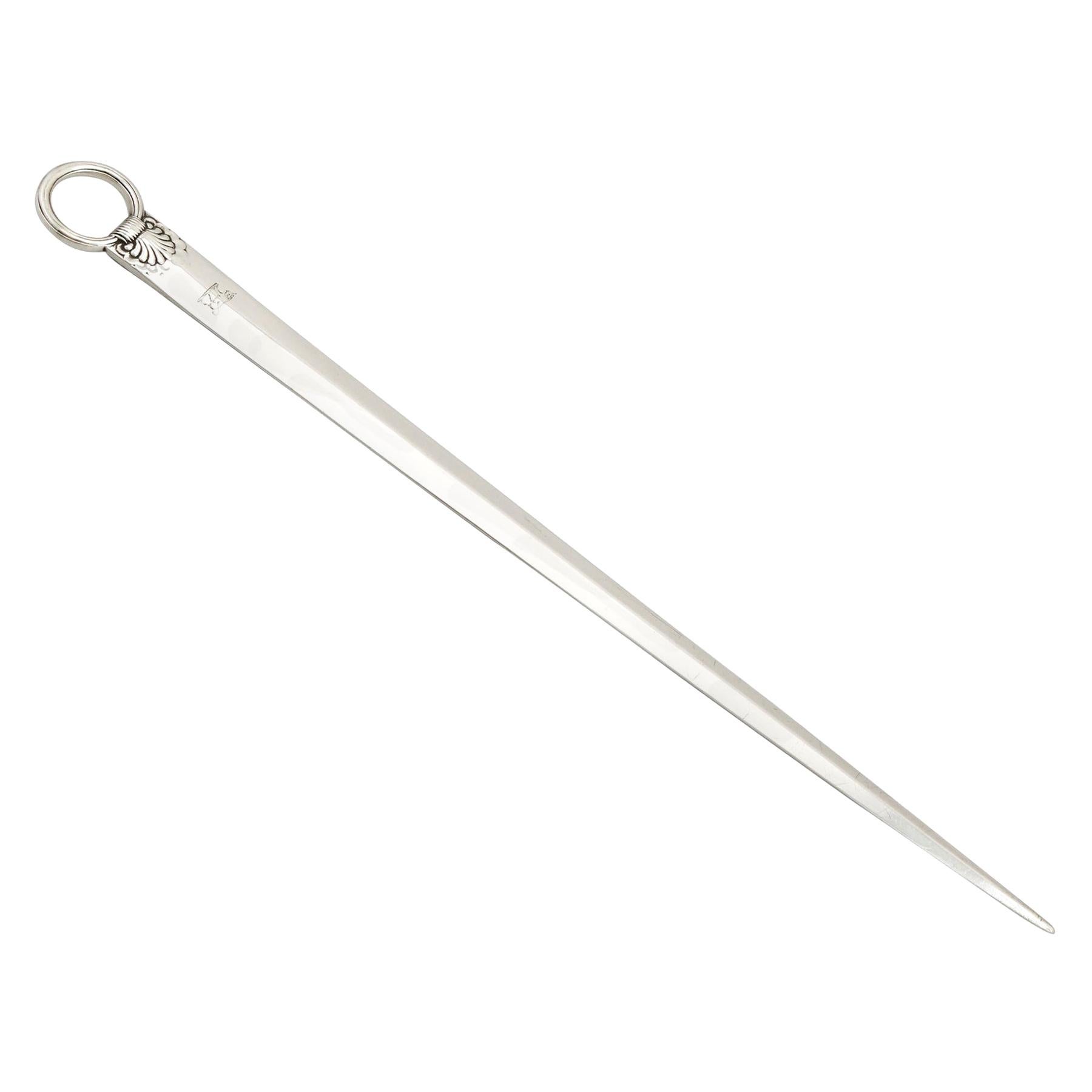Antique Sterling Silver Meat Skewer by Paul Storr at 1stDibs