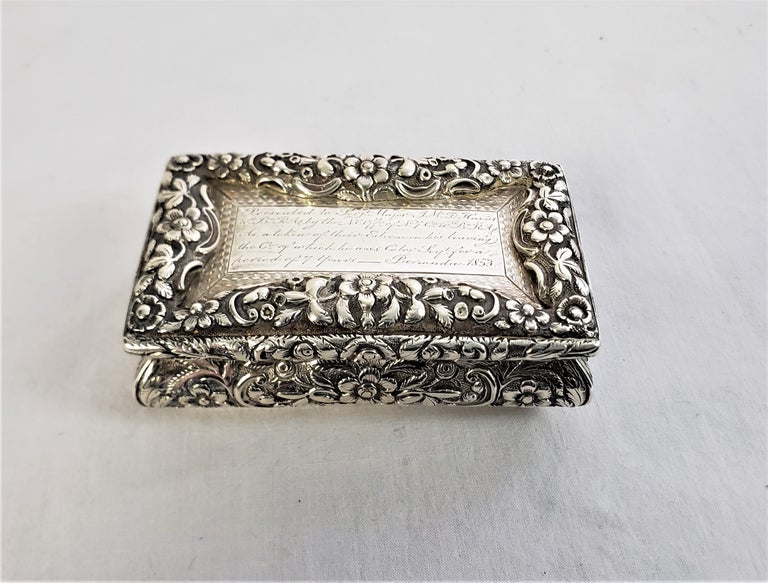 Antique Georgian Silver Tobacco Box / Snuff Box with Coat of Arms - Ja –  Artisan Antiques