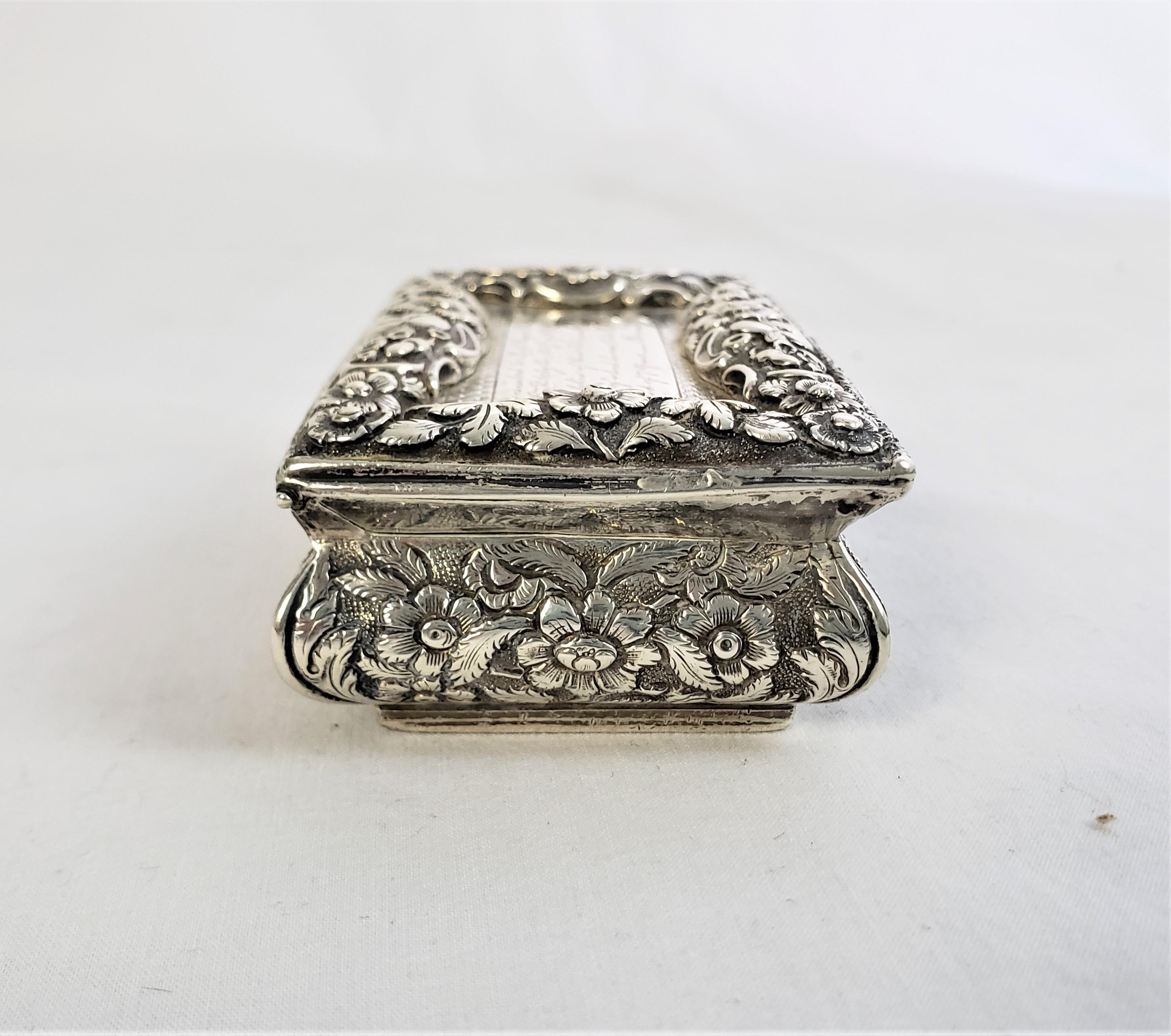 Antique Georgian Sterling Silver Military Presentation Snuff or Tobacco Box For Sale 1
