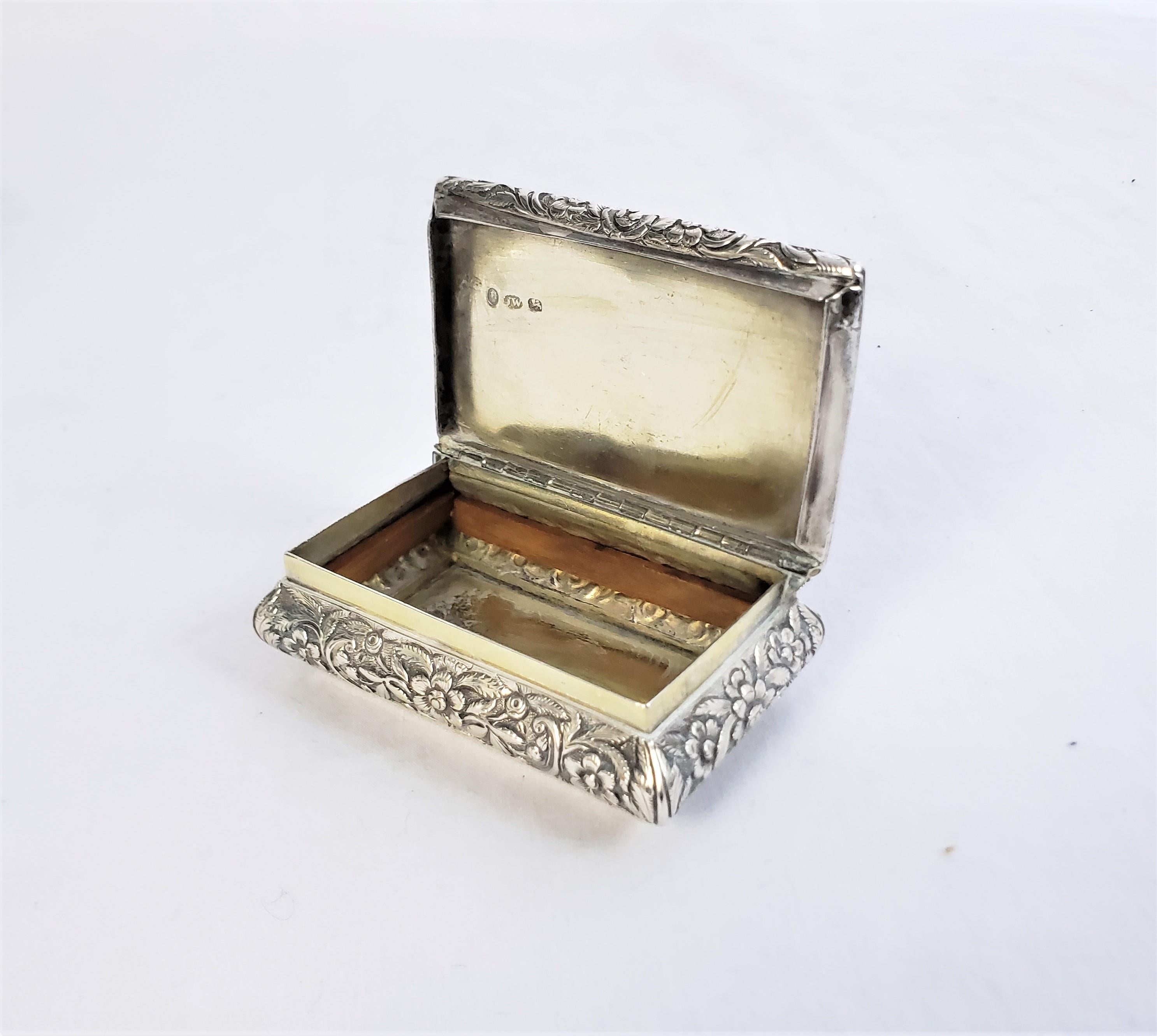 Antique Georgian Sterling Silver Military Presentation Snuff or Tobacco Box For Sale 3