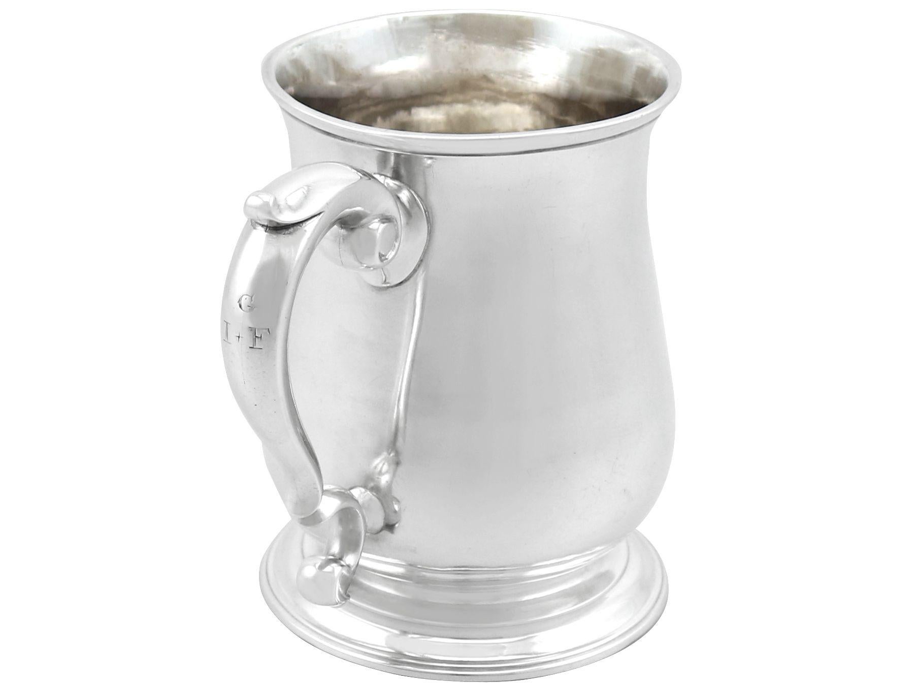 Antique Georgian Sterling Silver Mug In Excellent Condition For Sale In Jesmond, Newcastle Upon Tyne