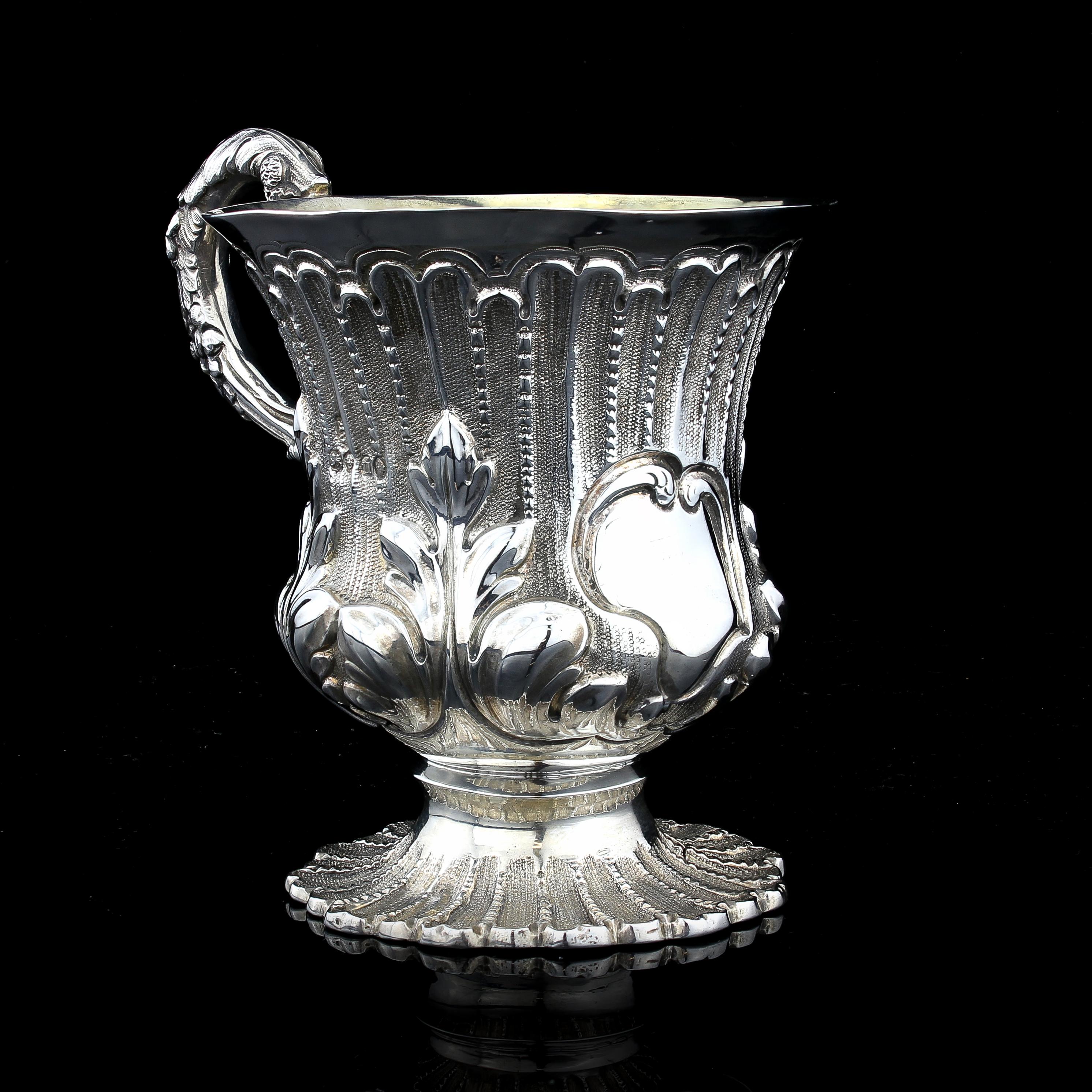 British Antique Georgian Sterling Silver Mug, London 1835, Thomas Edwards