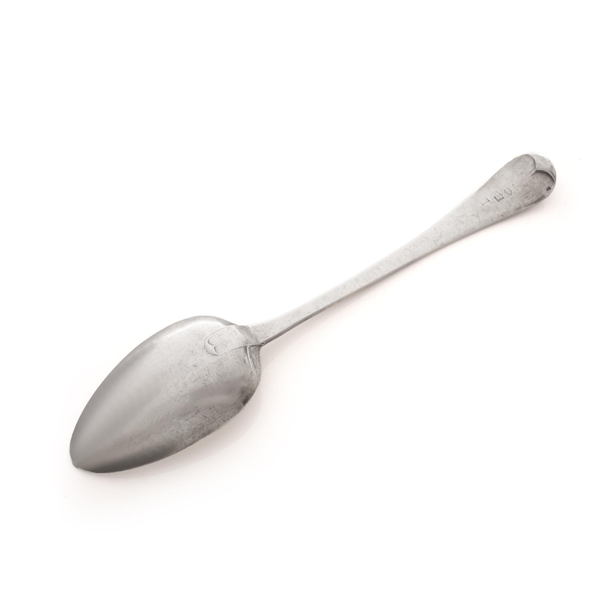 British Antique Georgian Sterling Silver Ornate Spoon, 1800s  For Sale