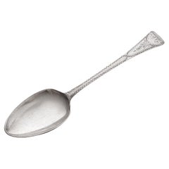 Antique Georgian Sterling Silver Ornate Spoon, 1800s 