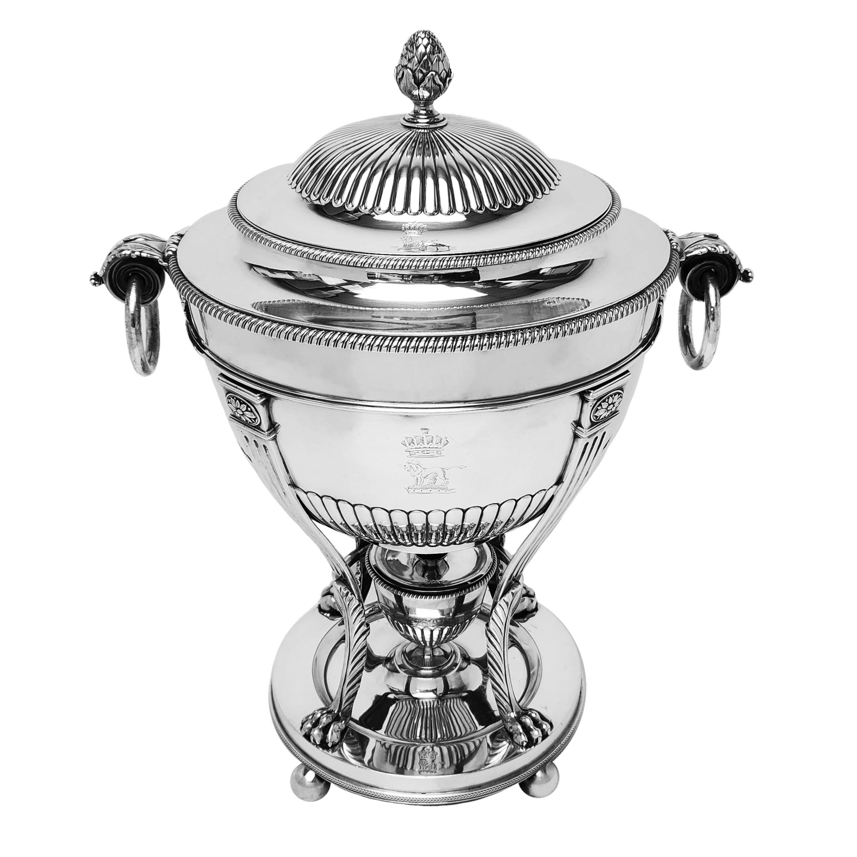 English Antique Georgian Sterling Silver Paul Storr Samovar Tea Hot Water Urn 1800 For Sale