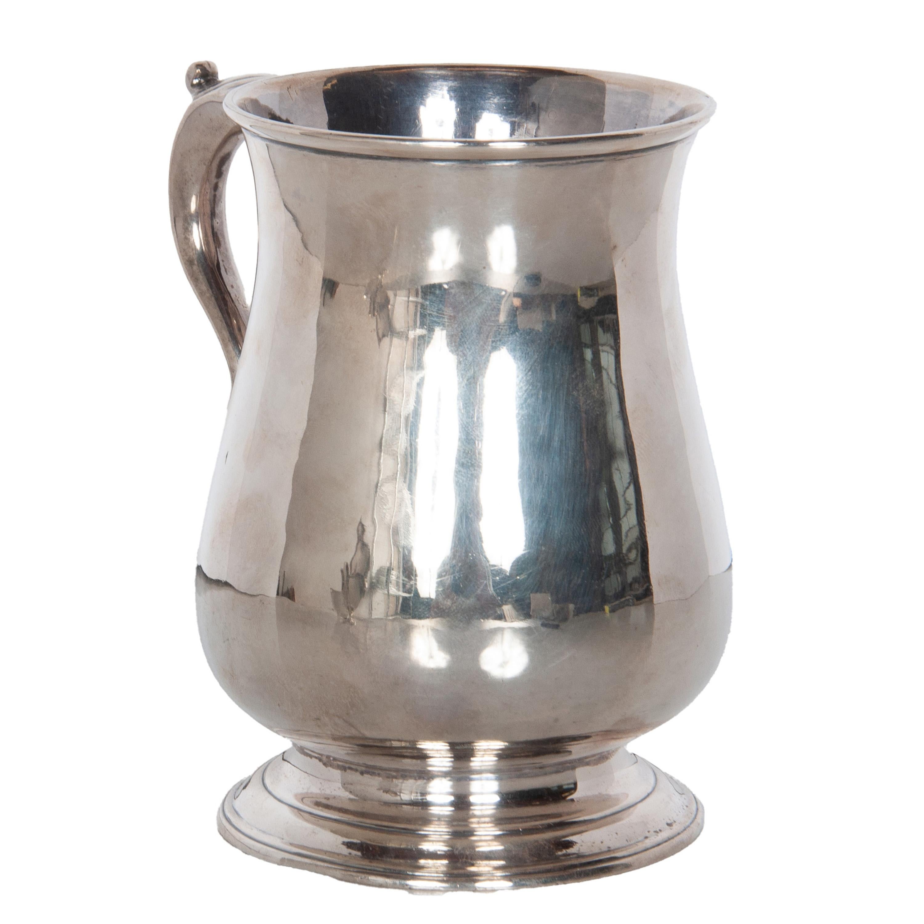 Antigua jarra de cerveza georgiana de plata de ley Jacob Marsh Londres 1770 en Bueno estado para la venta en Portland, OR