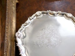 Antico salver georgiano in argento sterling (1736)