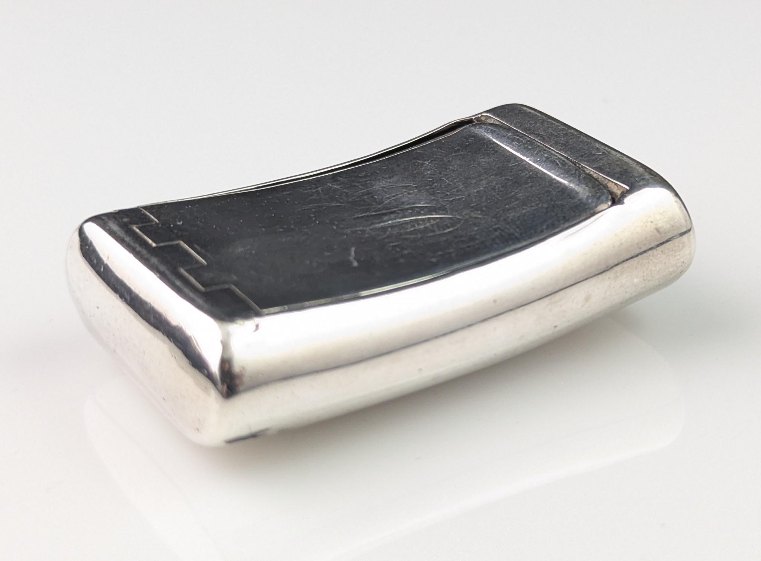 Britannique Tabatière ancienne en argent sterling de style géorgien en vente