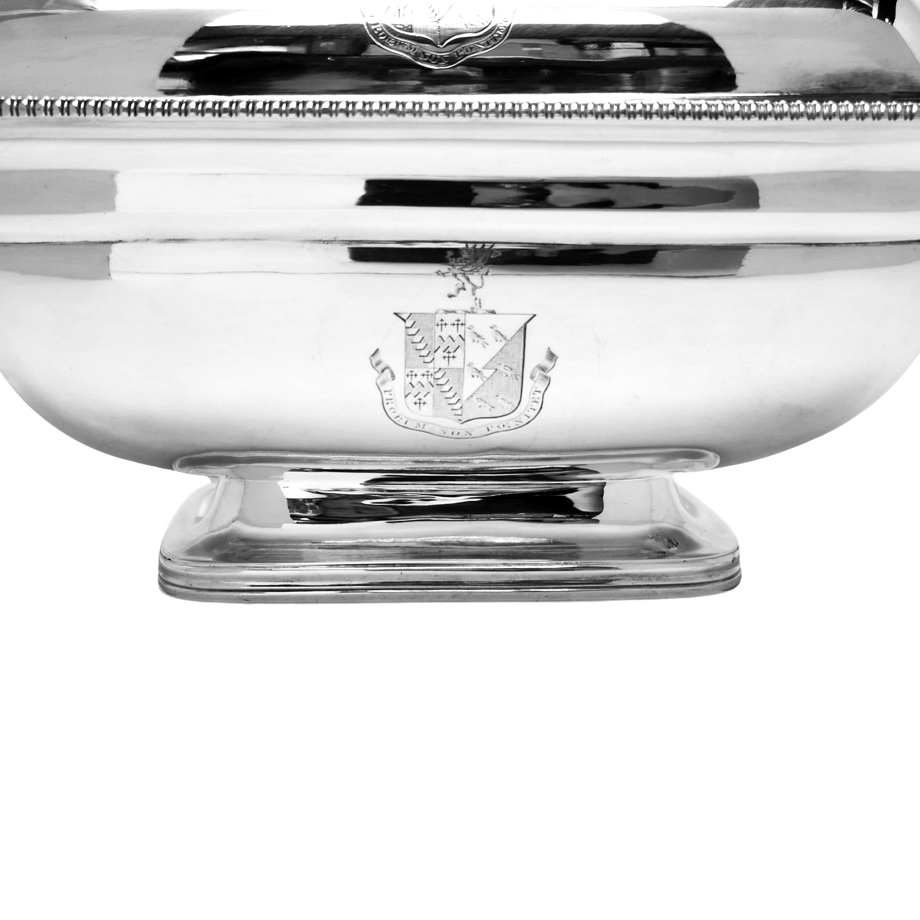 Antique Georgian Sterling Silver Soup Tureen 1806 Dragon Finial 3