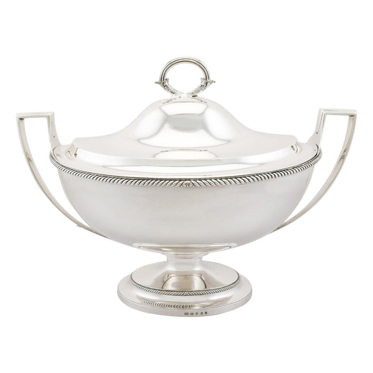 Antique Sterling Silver Soup Tureen Dish by Paul Storr For Sale at 1stDibs