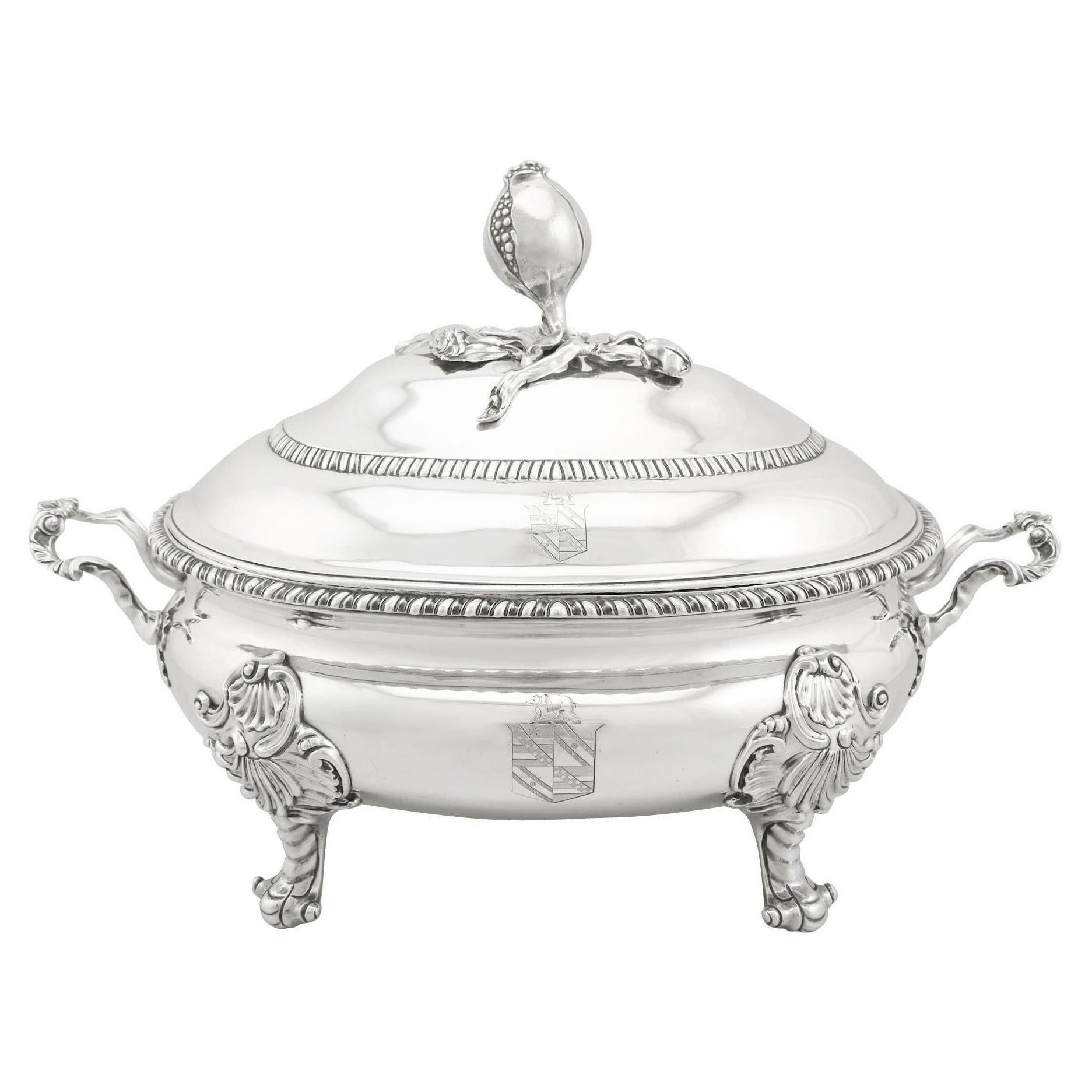 Soupière géorgienne ancienne en argent sterling