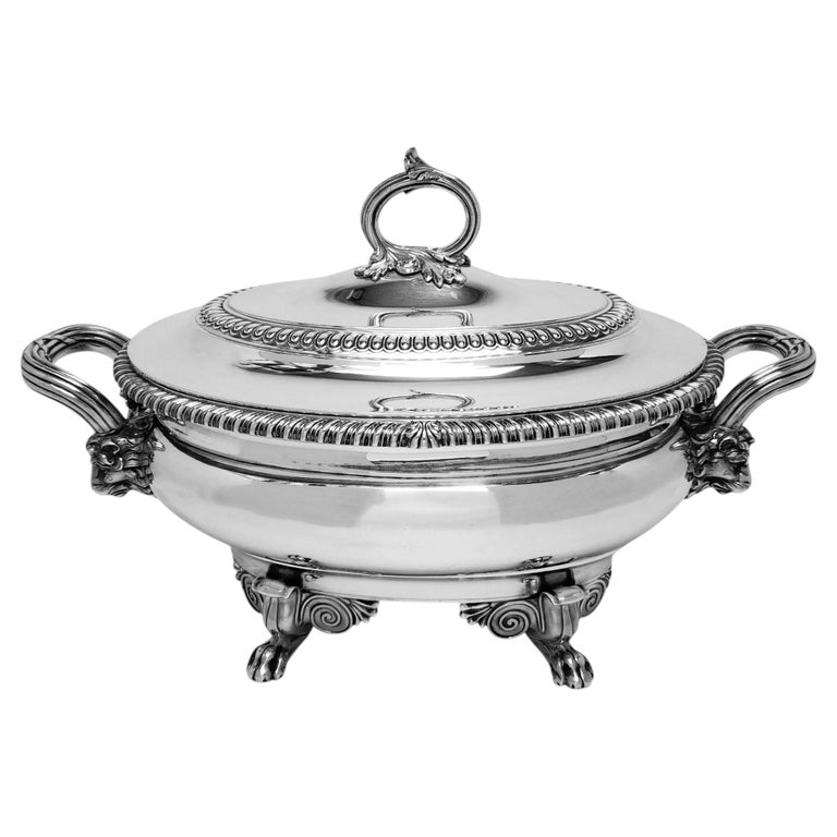 Antique Georgian Sterling Silver Soup Tureen London 1808 Robert Garrard Serving