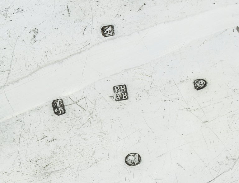 Antique Sterling Silver Tea Caddy with Coat of Arms, London, 1796 For Sale at 1stDibs