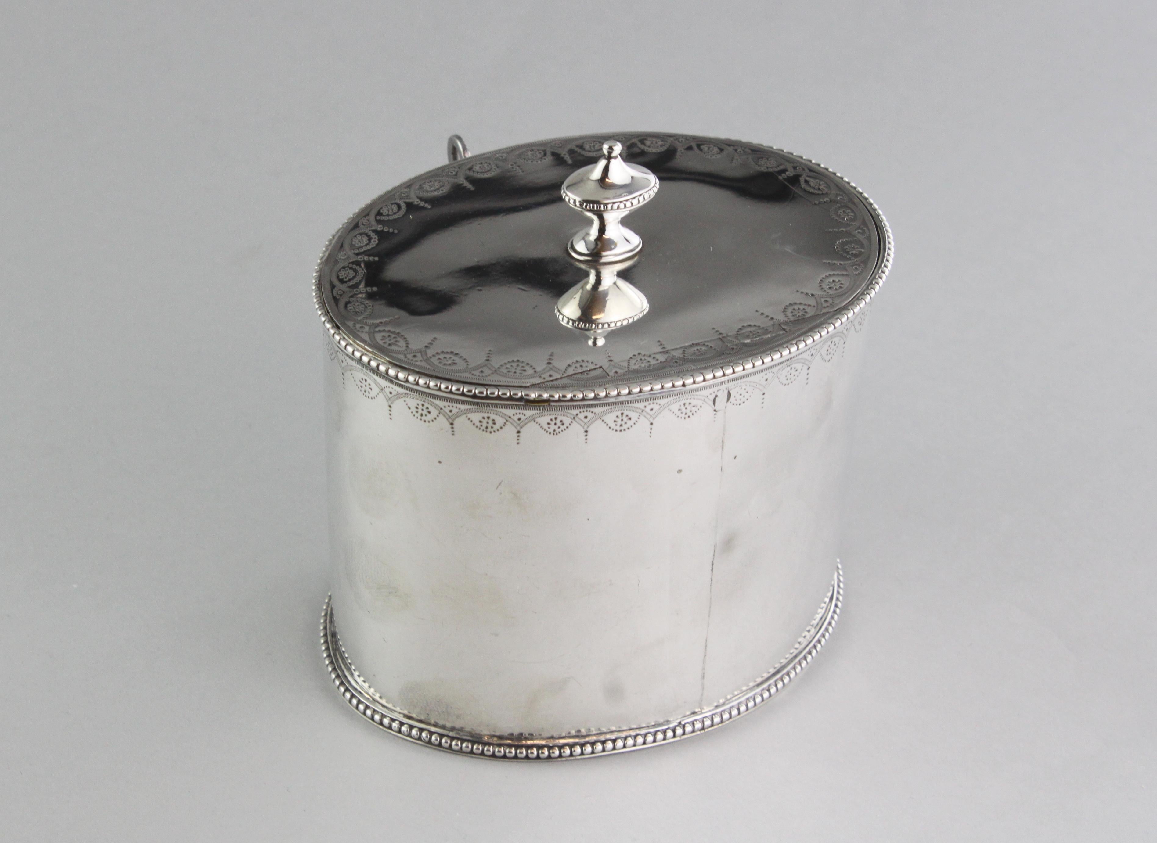 tea caddy silver