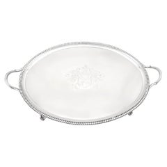 Plateau à thé géorgien ancien en argent sterling, 1806