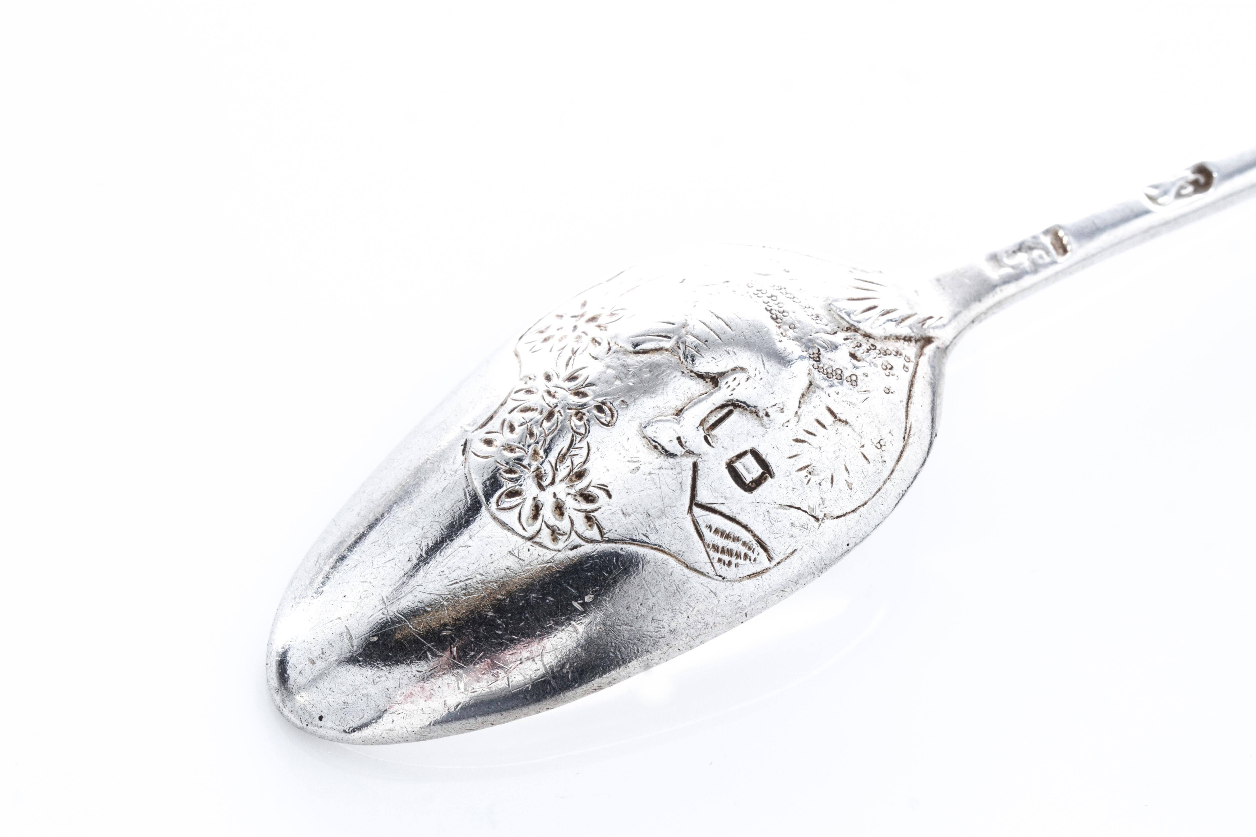 Late 18th Century Antique Georgian sterling silver teaspoon set of 4