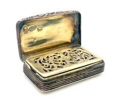 Antique Georgian Sterling Silver Vinaigrette Silver Box