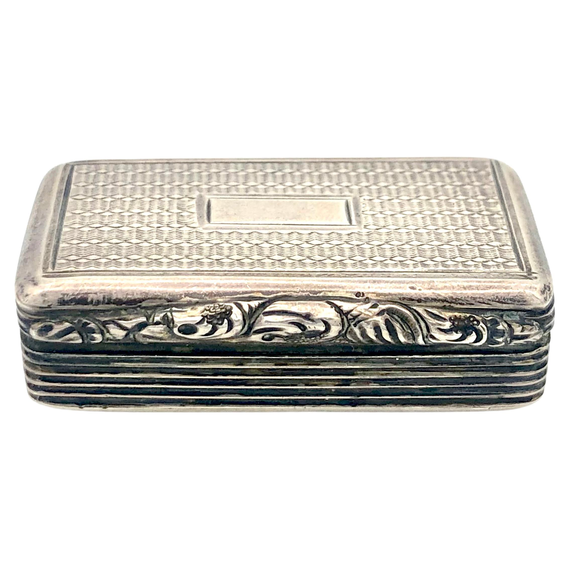 Antique Georgian Sterling Silver Vinaigrette Silver Box 