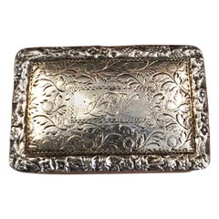 Antique Georgian Sterling Silver Vinaigrette / Vesta by Nataniel Mills