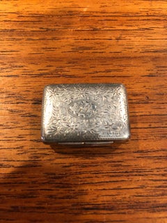 Antique Georgian Sterling Silver Vinaigrette or Vesta by Thomas Shaw