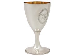 Antique Georgian Sterling Silver Wine Goblet
