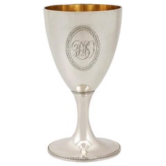 Antique Georgian Sterling Silver Wine Goblet