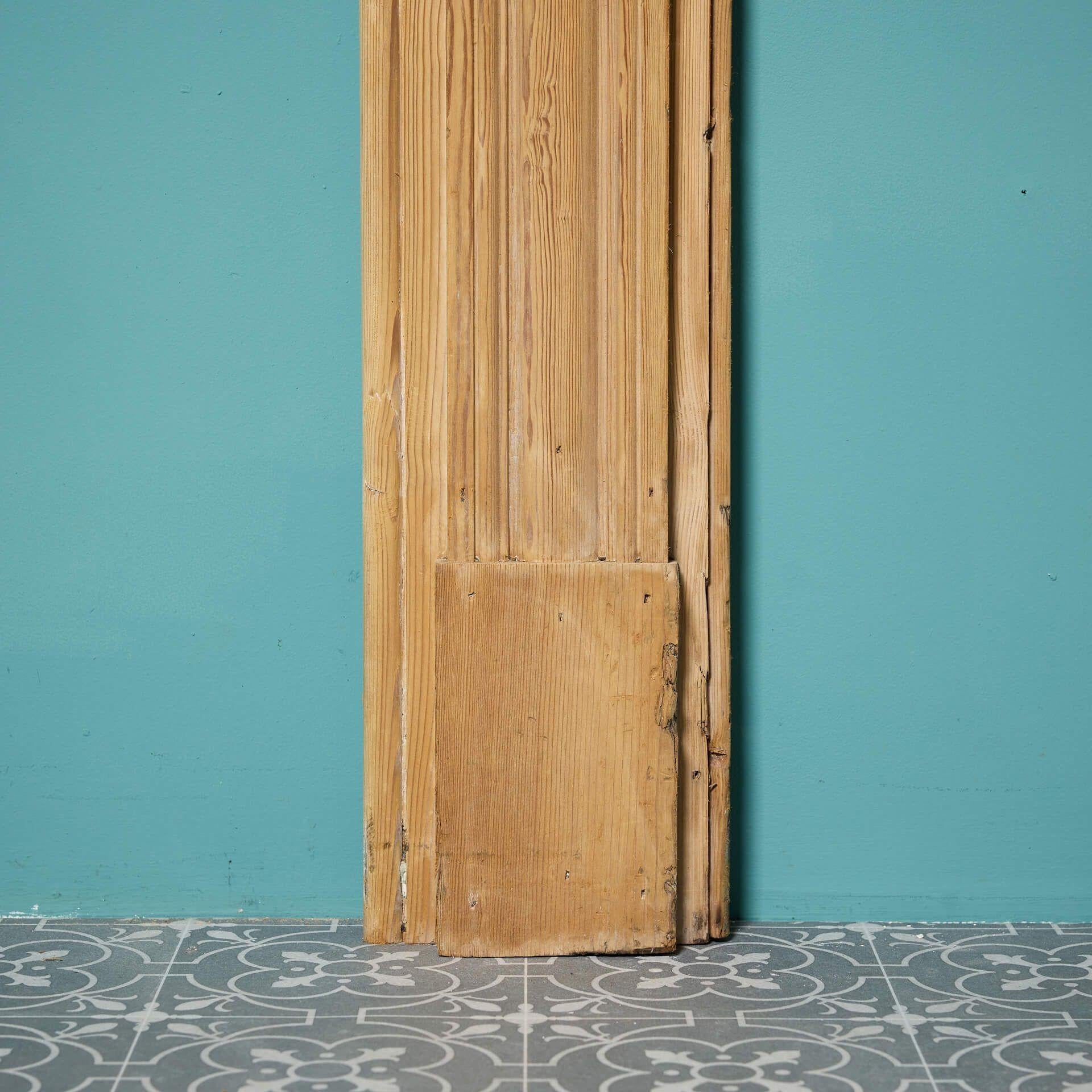 Antique Georgian Stripped Pine Bullseye Fireplace For Sale 1