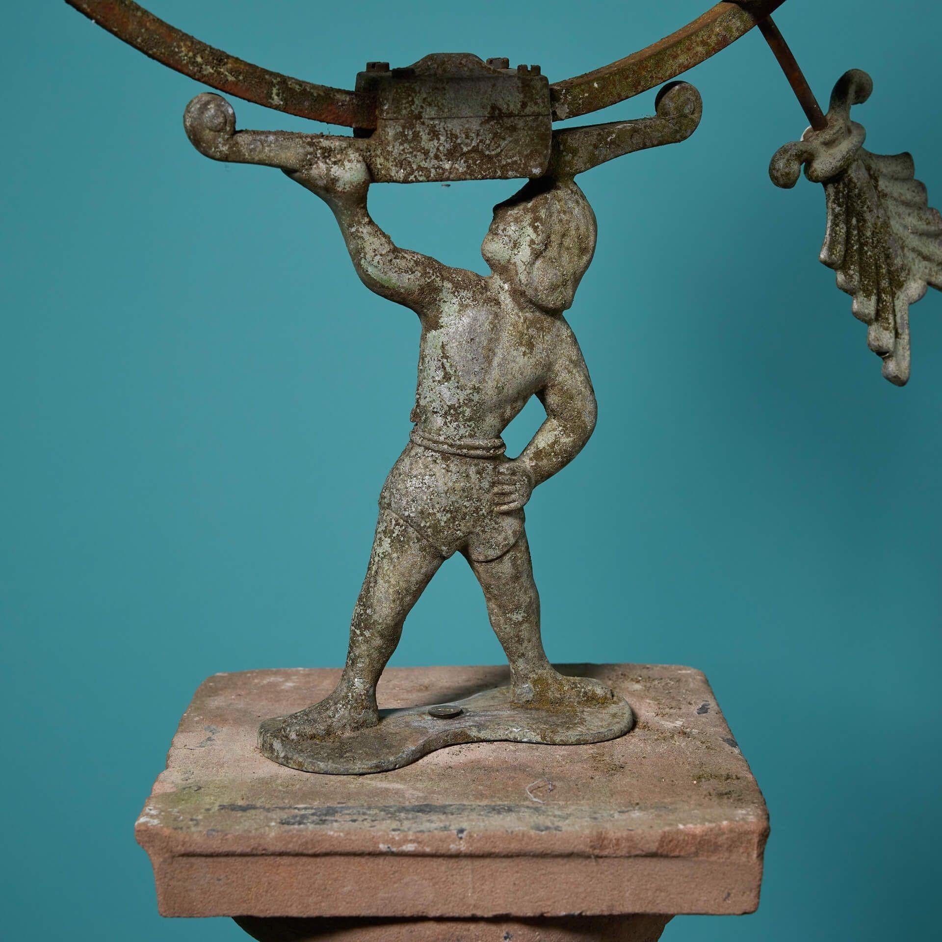 Antique Georgian Style Armillary Garden Sundial In Fair Condition For Sale In Wormelow, Herefordshire