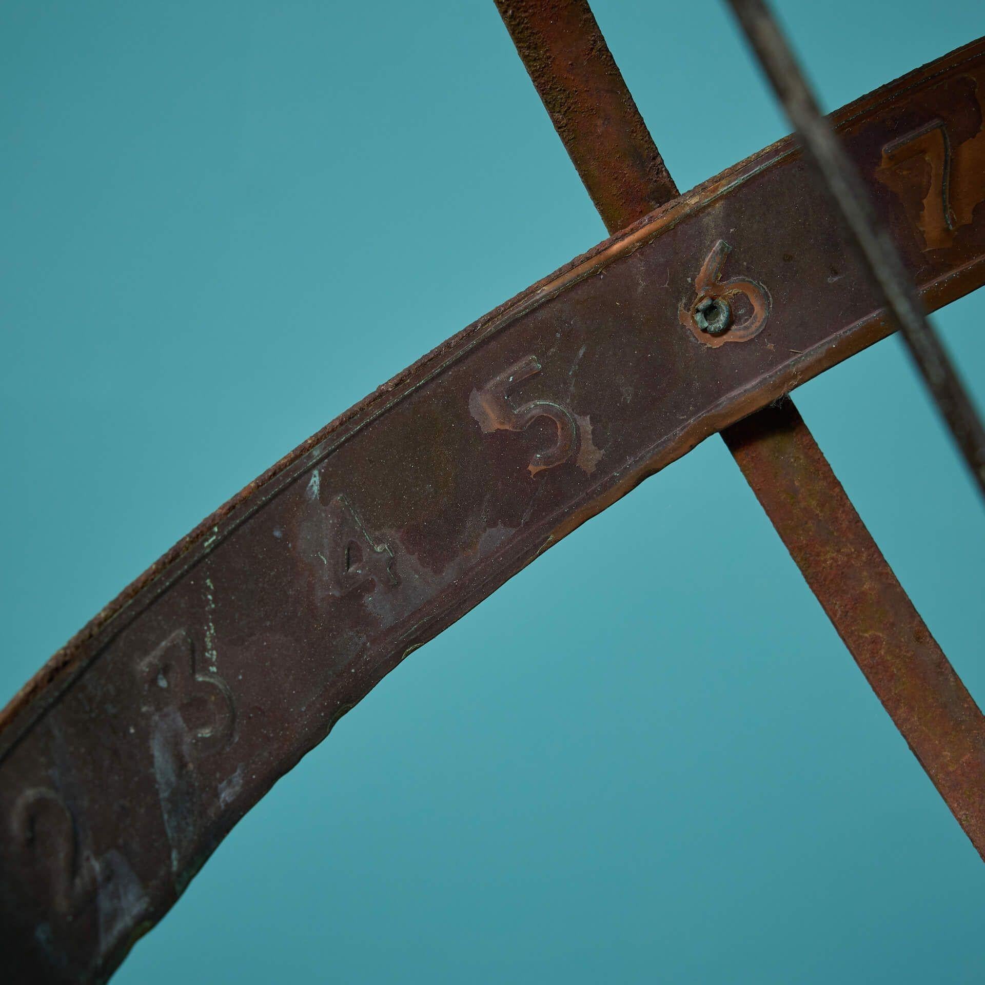 Steel Antique Georgian Style Armillary Garden Sundial For Sale