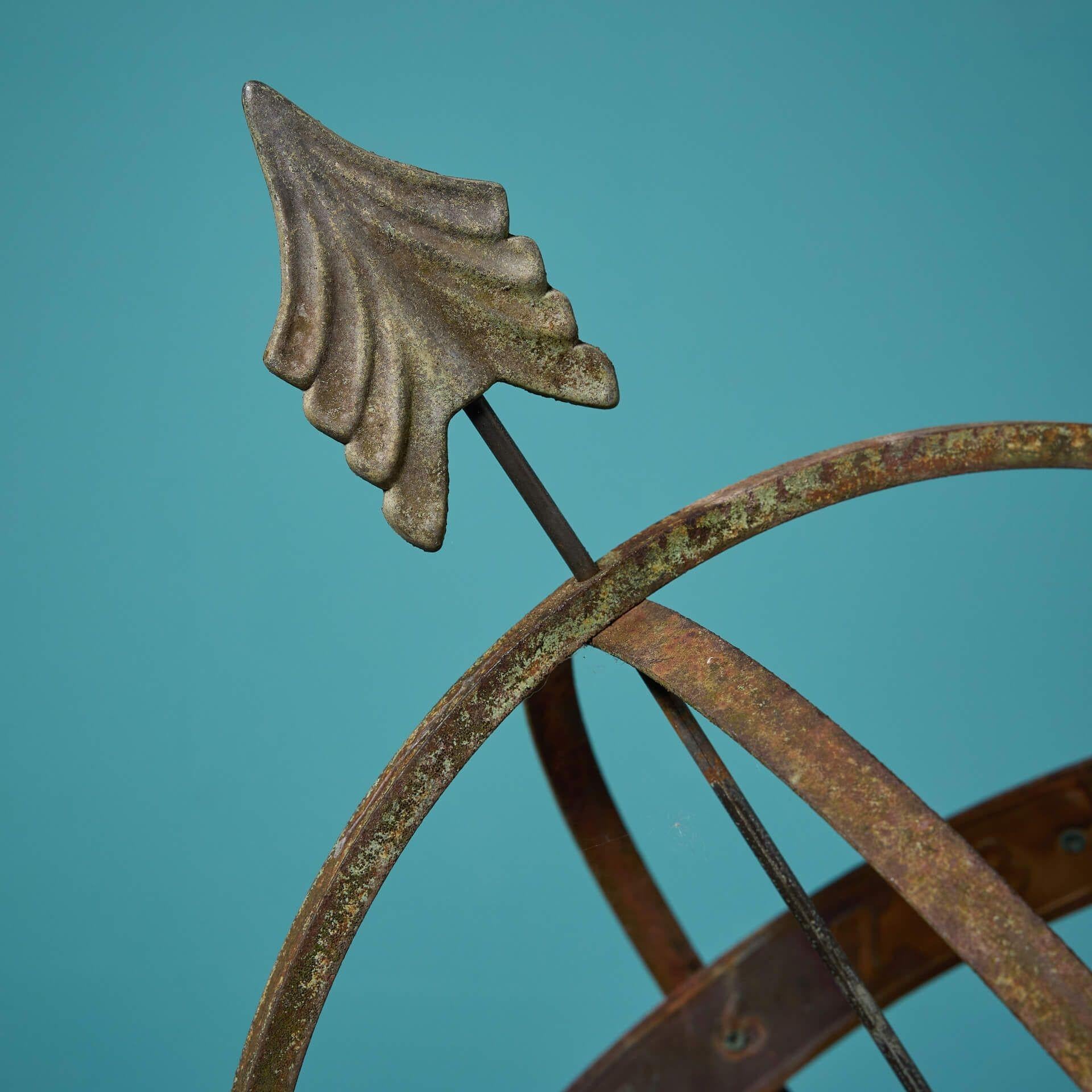 Antique Georgian Style Armillary Garden Sundial For Sale 1