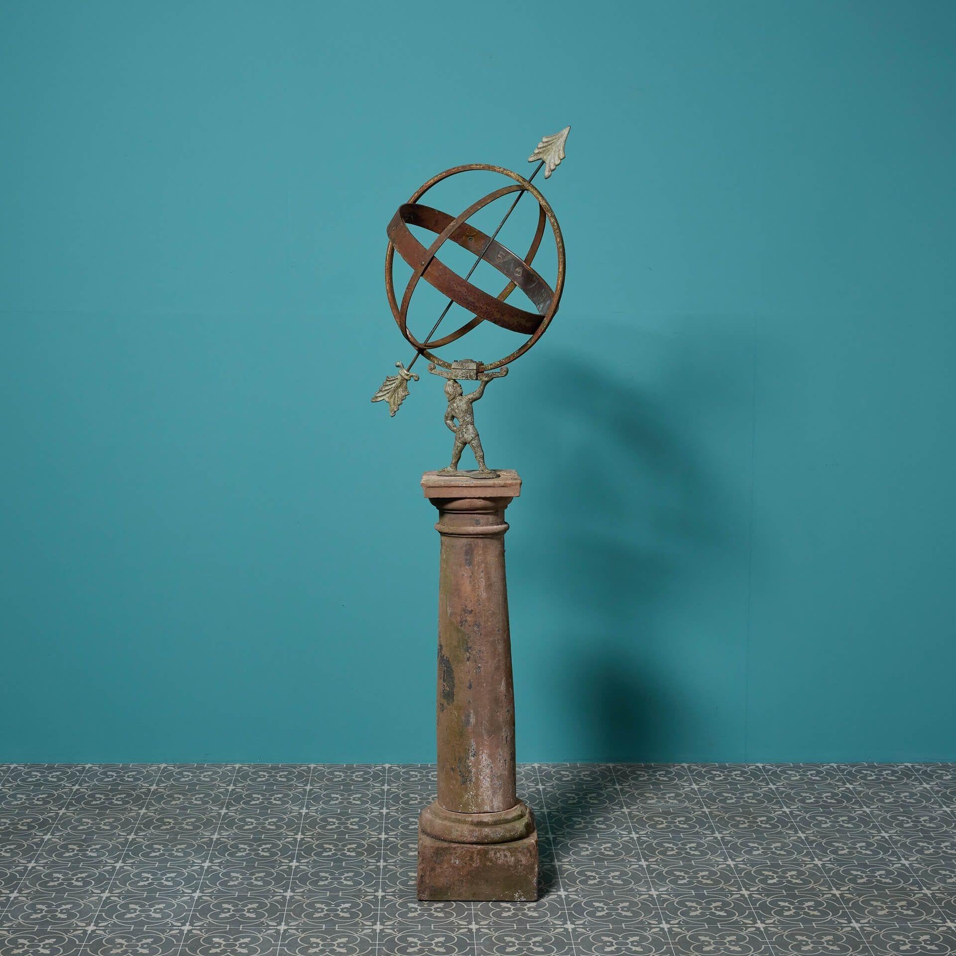 Antique Georgian Style Armillary Garden Sundial For Sale 2
