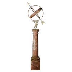 Antiguo Reloj Armilar de Jardín de Estilo Georgiano