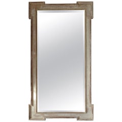 Antique Georgian Style Bleached Mahogany Mirror