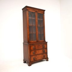 Antique Georgian Style Bookcase Cabinet
