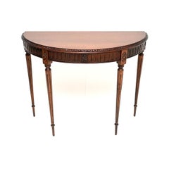 Antique Georgian Style Bow Front Console Table