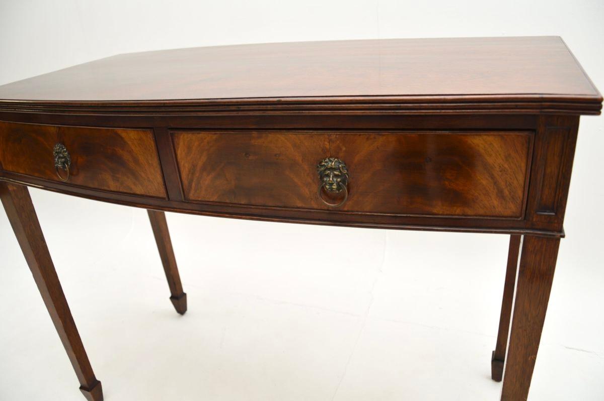 Antique Georgian Style Bow Front Console Table 1