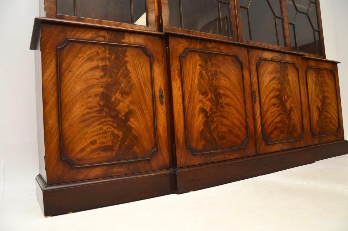 Antique Georgian Style Breakfront Bookcase For Sale 2