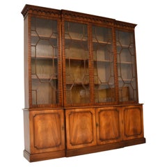 Antique Georgian Style Breakfront Bookcase