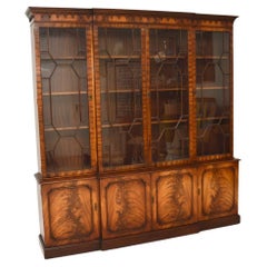 Antique Georgian Style Breakfront Bookcase