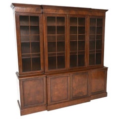 Antique Georgian Style Breakfront Bookcase