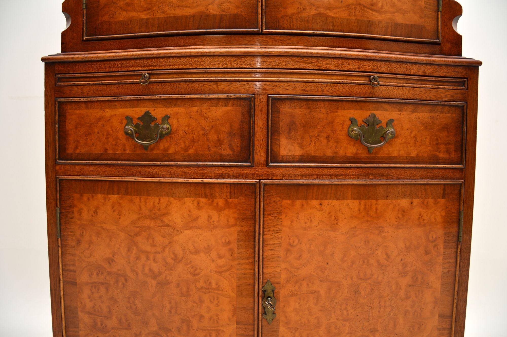 Antique Georgian Style Burr Walnut Cabinet 6