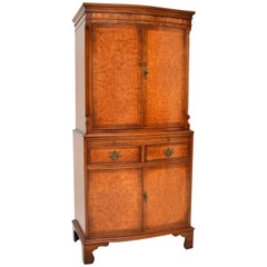 Antique Georgian Style Burr Walnut Cabinet